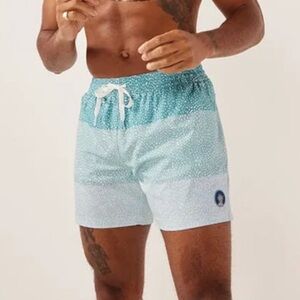 Chubbies Classic Swim Trunks 5.5” Inseam The Whale Sharks Large Blue Stripe Dots